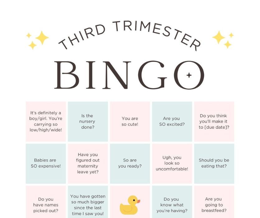 Third Trimester Bingo